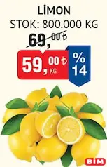 LİMON KG fiyat ve kampanya bilgisi